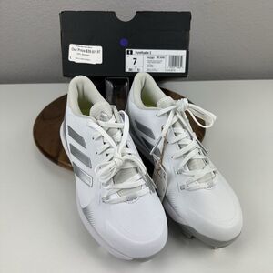 Adidas Purehustle 2 TPU Baseball Softball Shoes White/Silver Metallic Women’s 7